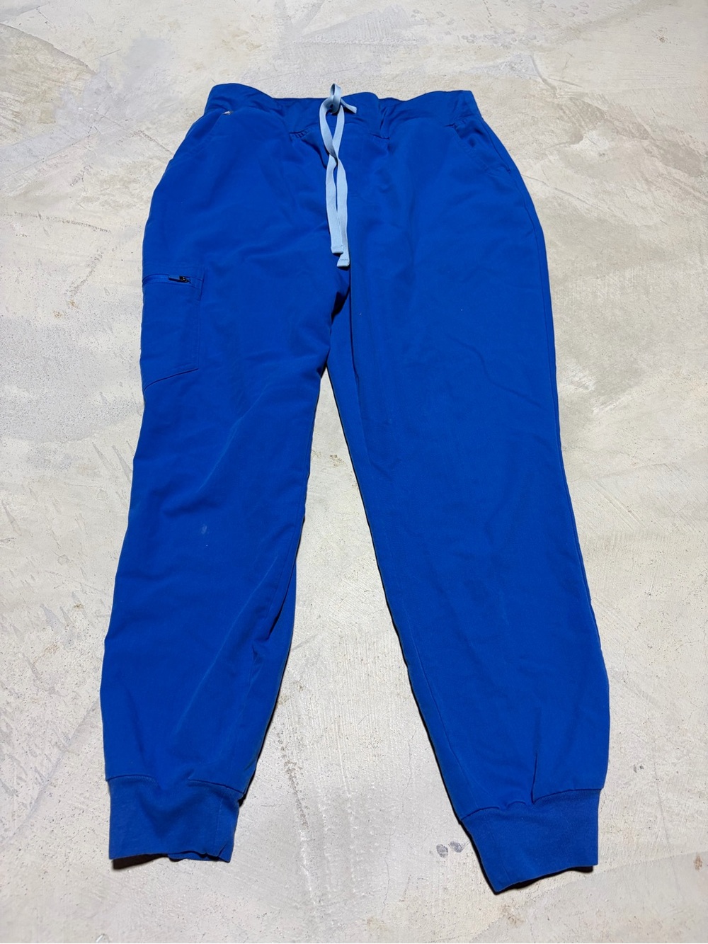 Figs royal Blue Drawstring scrub Jogger Pants large